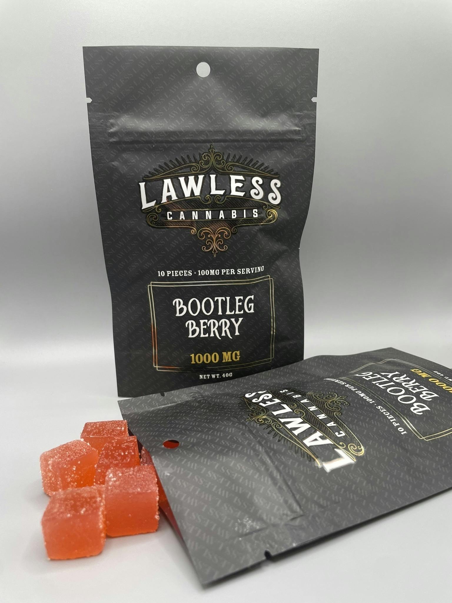 Lawless Gummies -Bootleg Berry 1000mg | Gummies | 10pk | 100mg/ea