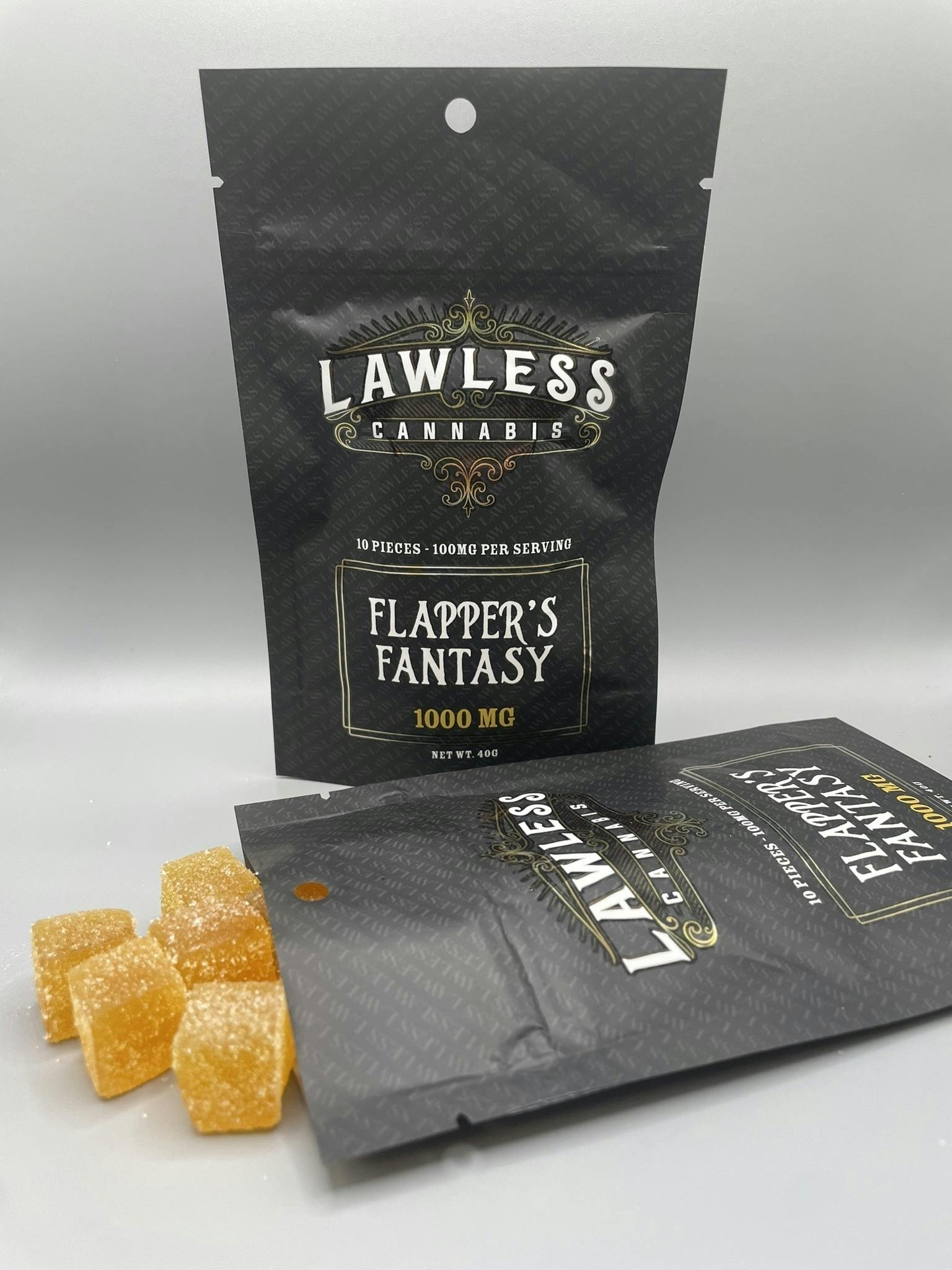 Lawless Gummies -Flappers Fantasy 1000mg | Gummies | 10pk | 100mg/ea