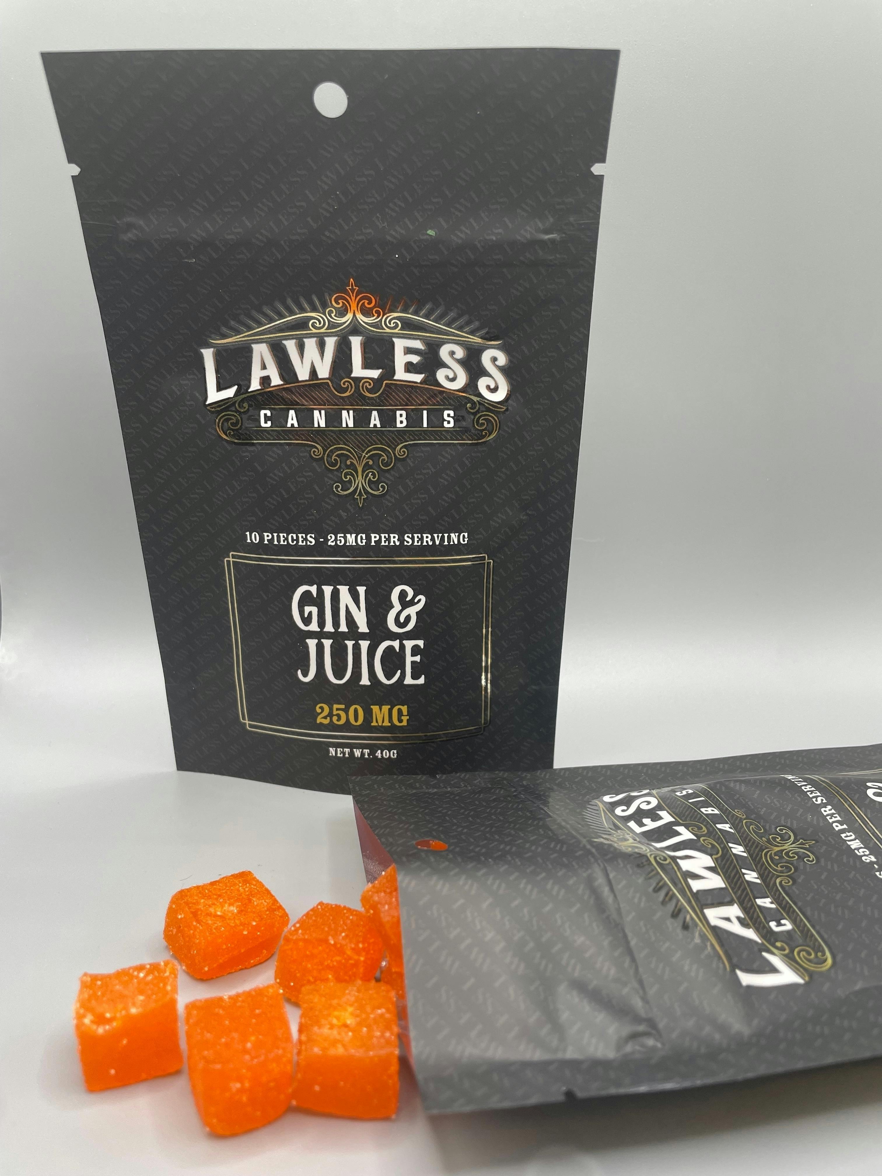 Gin & Juice | Gummies | 10pk | 25mg/ea