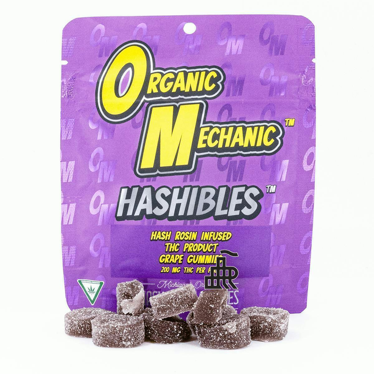 Organic Mechanic- Grape 200mg Hash Rosin Gummies | Gummies | 200mg/ea