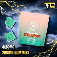 Thunder Canna 200mg Gummies - Watermelon | Gummies | 4pk | 50mg/ea