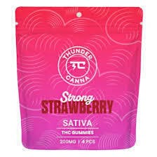Strong Strawberry Gummies | Gummies | 200mg/ea at Capital Dank Battle Creek