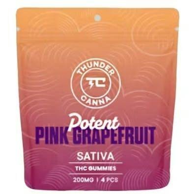 THUNDER CANNA | Edible | Gummies | Pink Grapefruit | Gummies | 4pk | 50mg/e