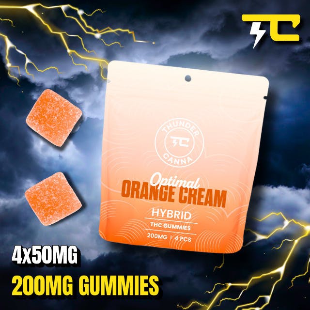 Orange Cream | Gummies | 4pk | 50mg/ea at The Dude Abides Mottville
