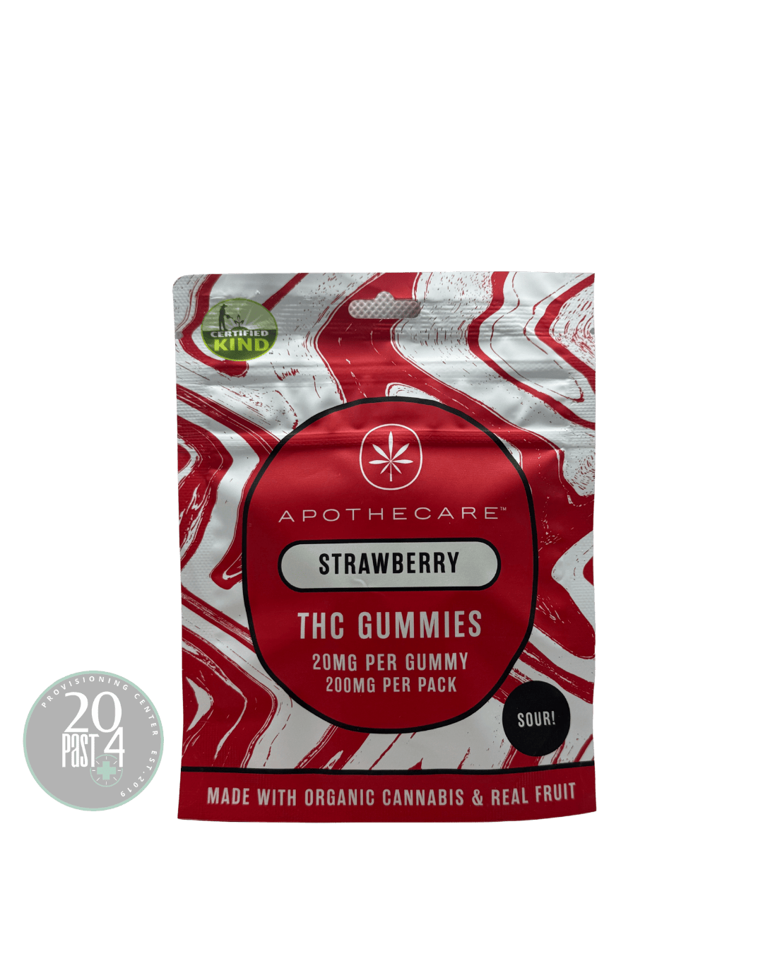 Apothecare | Sour Strawberry | Gummy | 200mg | Gummies | 10pk | 20mg/ea
