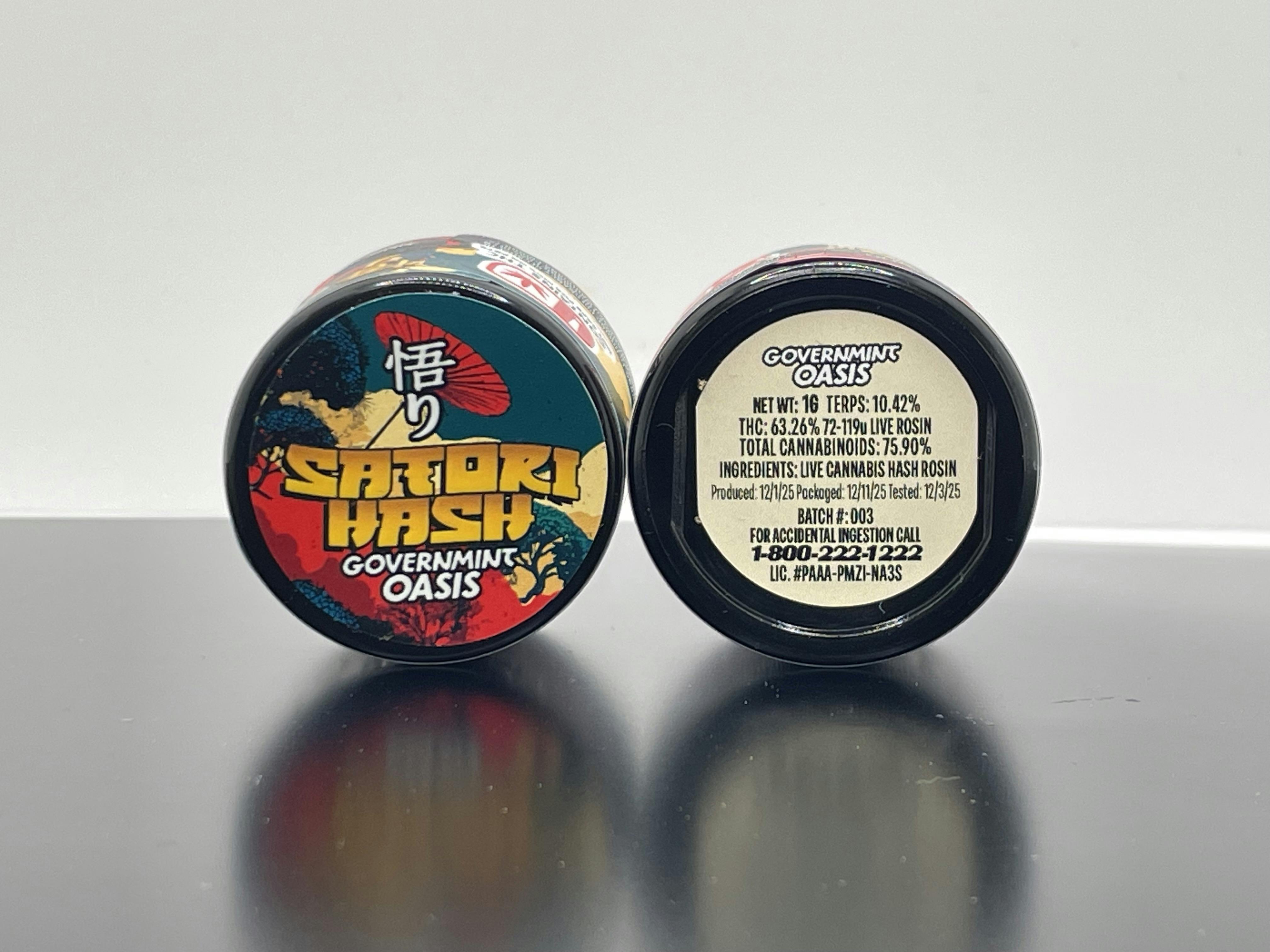 Government Oasis | Solventless | Rosin | 1g