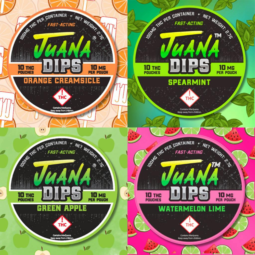 Juana Dips | Orange Creamsicle Pouches | 100mg | 10ct | 10mg/ea