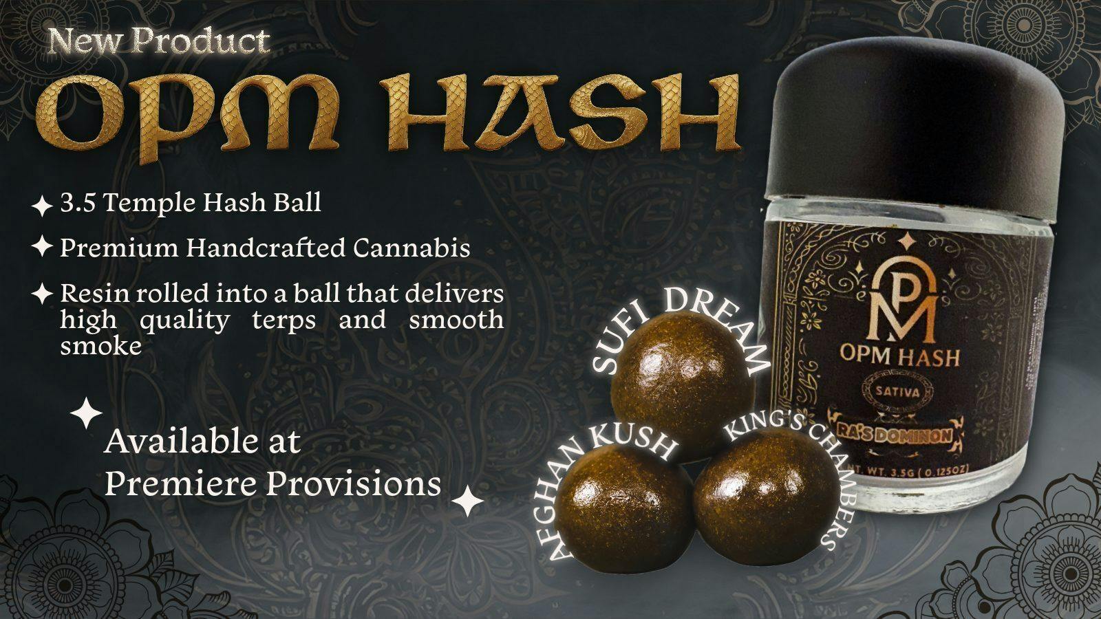 Golden Crescent | Solventless | Ice Water Hash | 3.5g