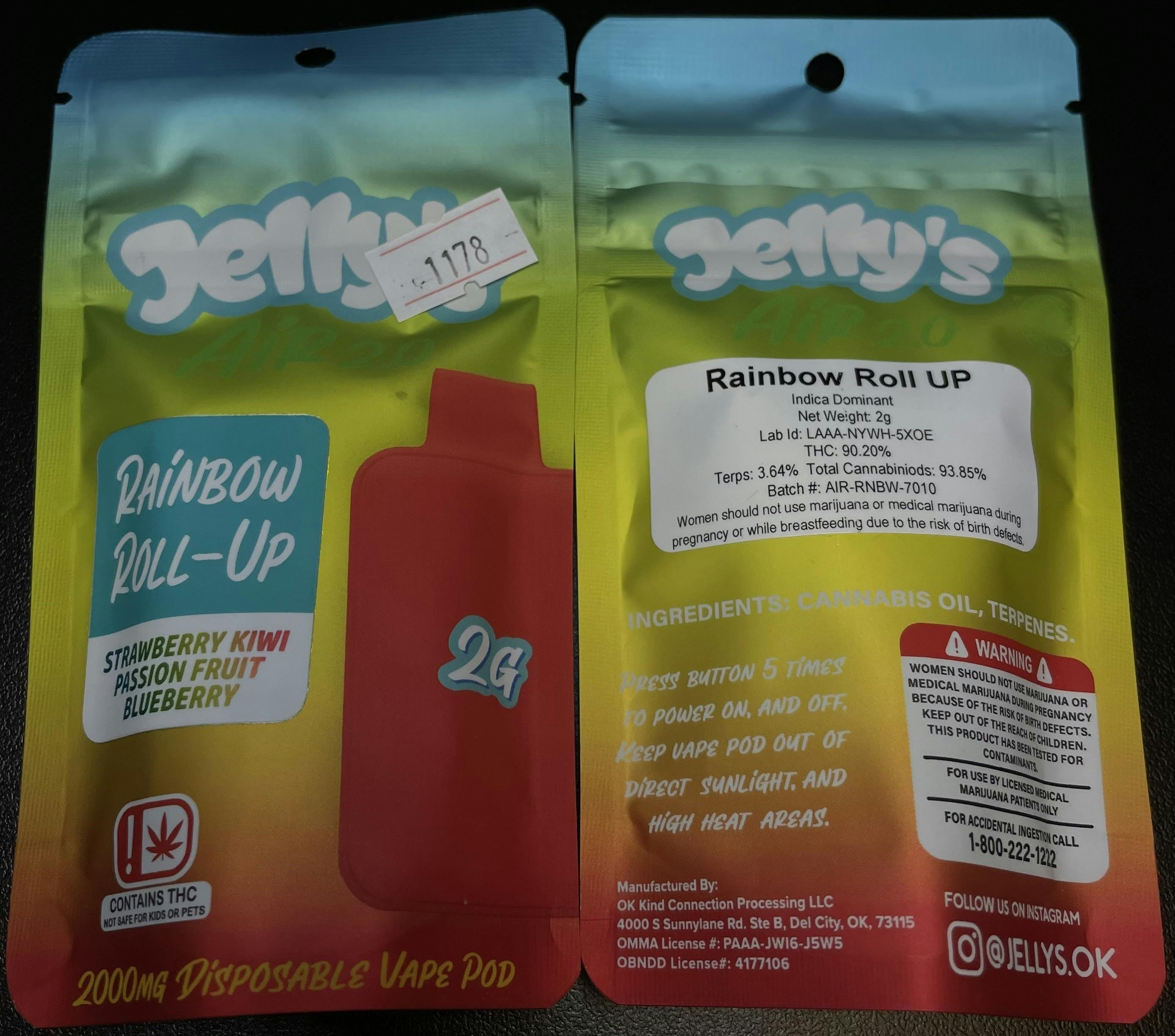 rainbow roll-up | Disposable | 2g