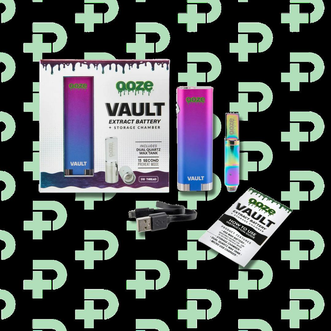 Ooze Vault Extract Battery with Storage Chamber - Rainbow | Accessories