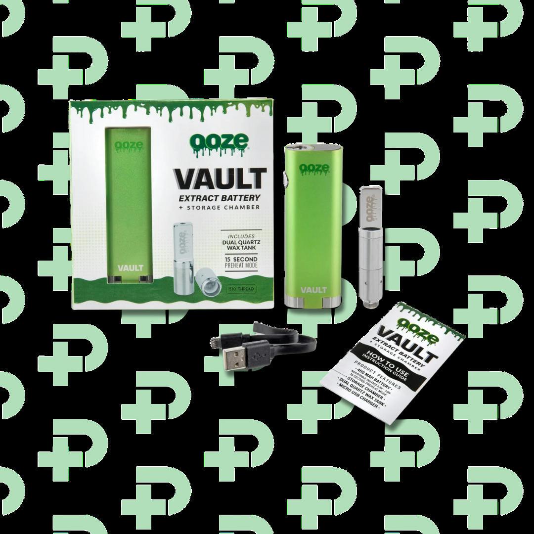 Ooze Vault Extract Battery with Storage Chamber - Slime Green | Accessories