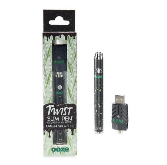 Ooze - Slim Twist - Battery - Green Splatter | Accessories