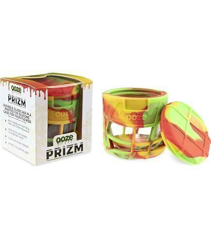 Ooze Prizm Silicone Stash Jar - Rasta | Accessories