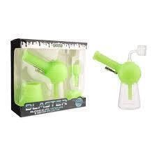 Ooze Blaster Silicone Glass 4-in-1 Hybrid Water Pipe and Dab Straw | Green
