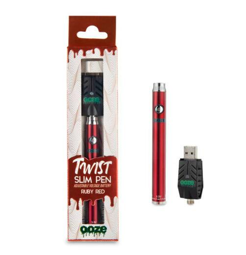 Ooze | Slim Twist 2.0 Battery | Ruby Red | Accessories