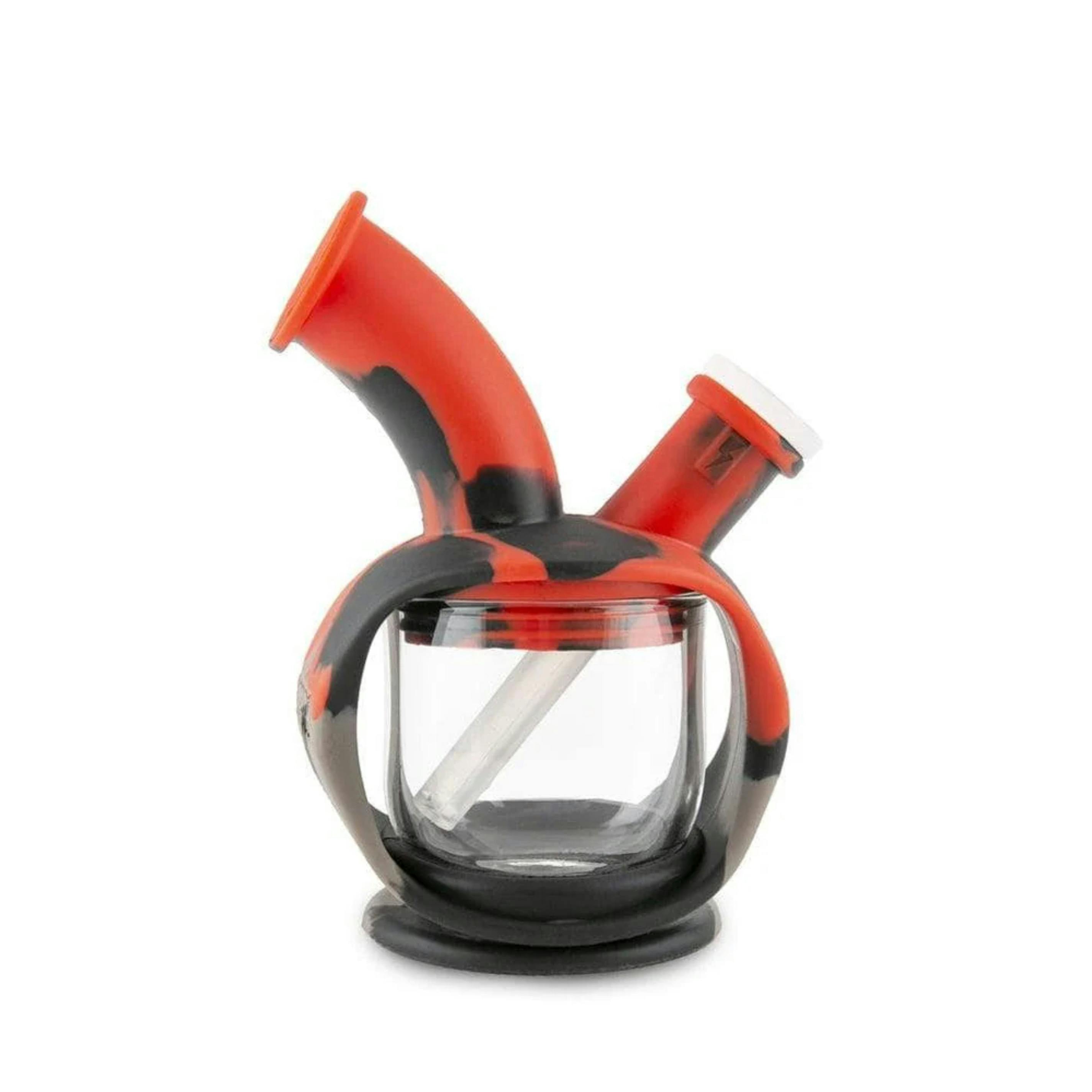 Ooze | Accessory | Kettle | Silicone Bubbler | Black/Grey/Red