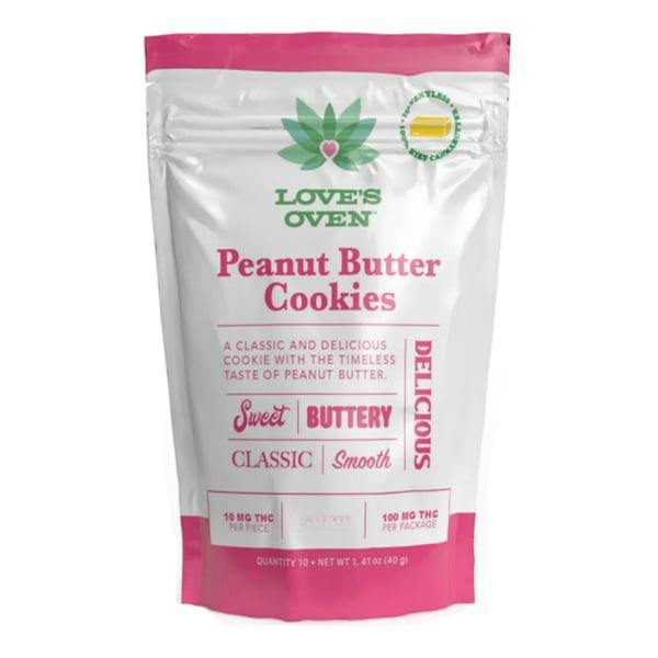 Love's Oven Cookie | Peanut Butter Sativa 100mg Rec | Baked Goods | 10pk |
