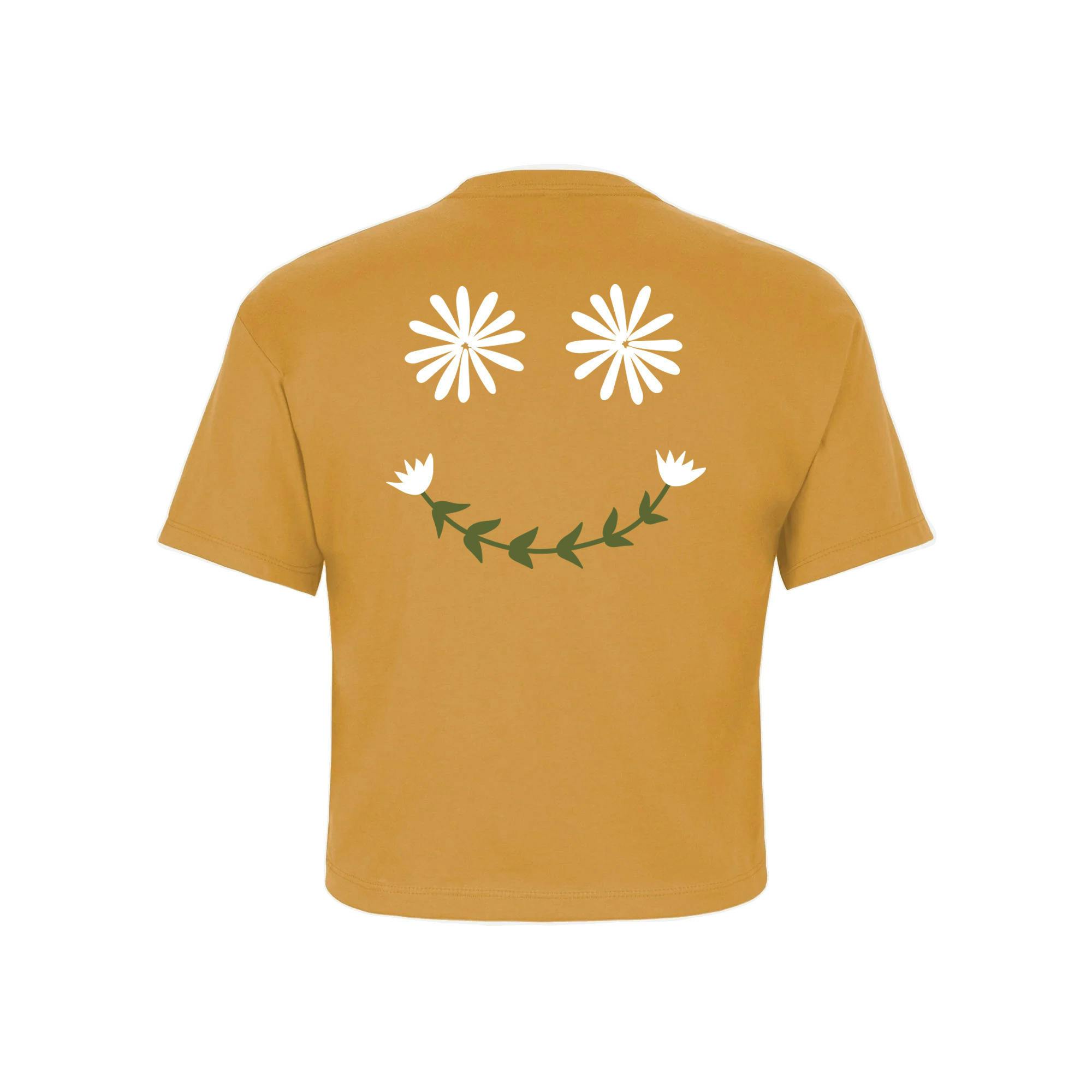 Daisy Crop Tee | Antique Gold | M | Apparel