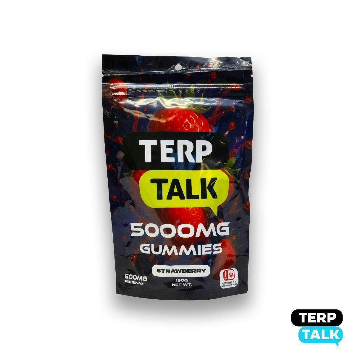 Terp Talk | Strawberry Gummies | 5,000mg | 10ct | 500mg/ea