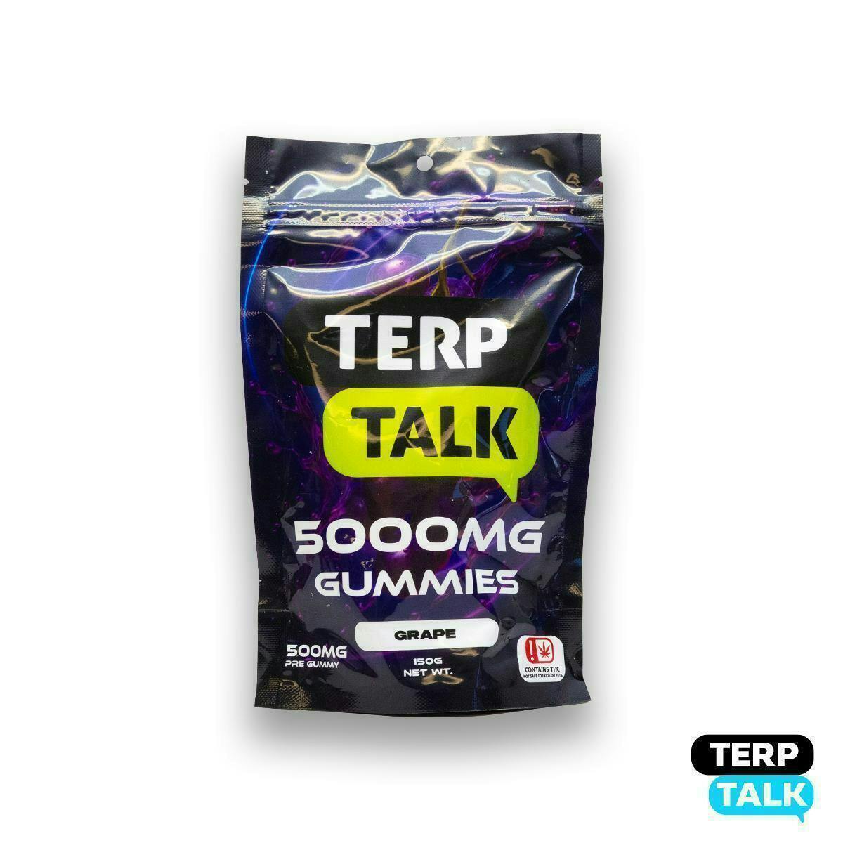 Terp Talk | Grape Gummies | 5,000mg | 10ct | 500mg/ea