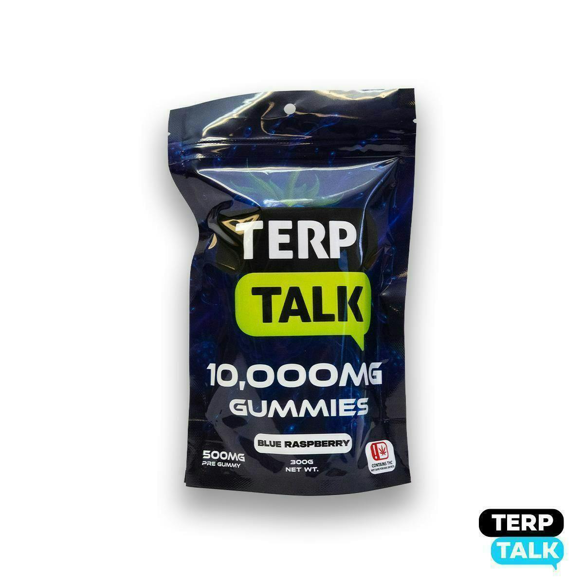 Terp Talk | Blue Raspberry Gummies | 10,000mg | 20ct | 500mg/ea by Terp Talk