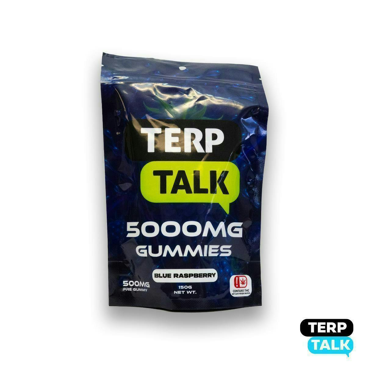 Terp Talk | Blue Raspberry Gummies | 5,000mg | 10ct | 500mg/ea