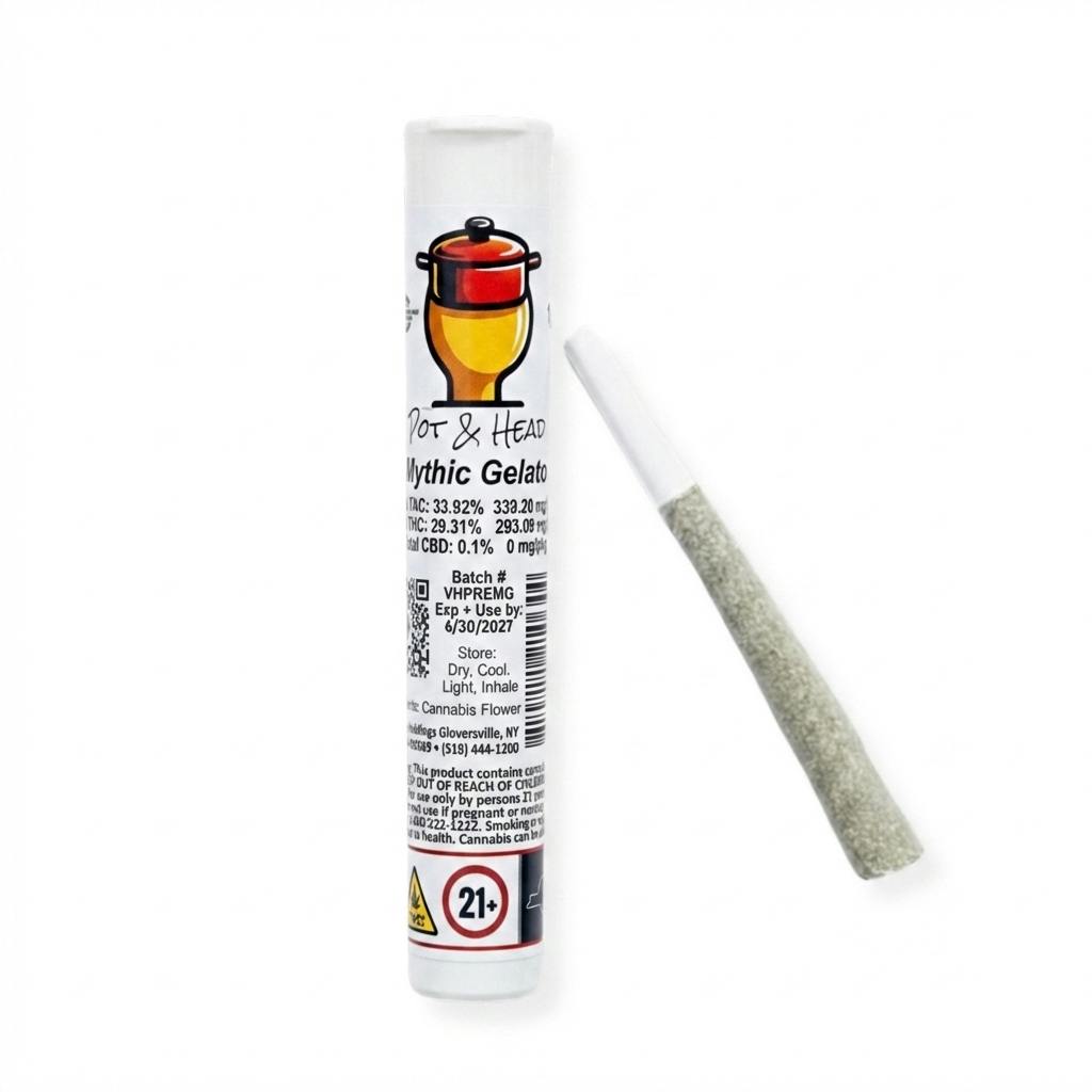 Pot & Head | Pre Roll | Mythic Gelato | 1G