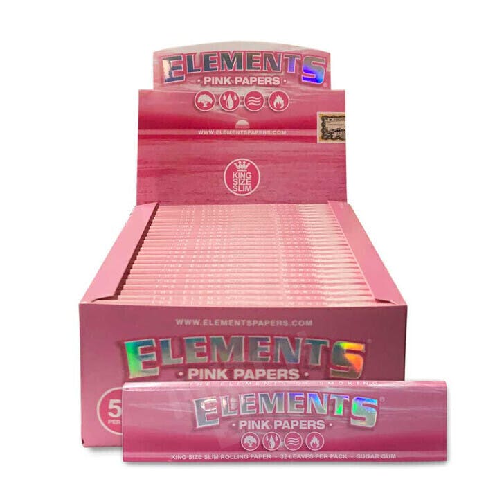 Elements - Pink Papers King Size Slim | Accessories at Gorilla Rx Wellness Co.