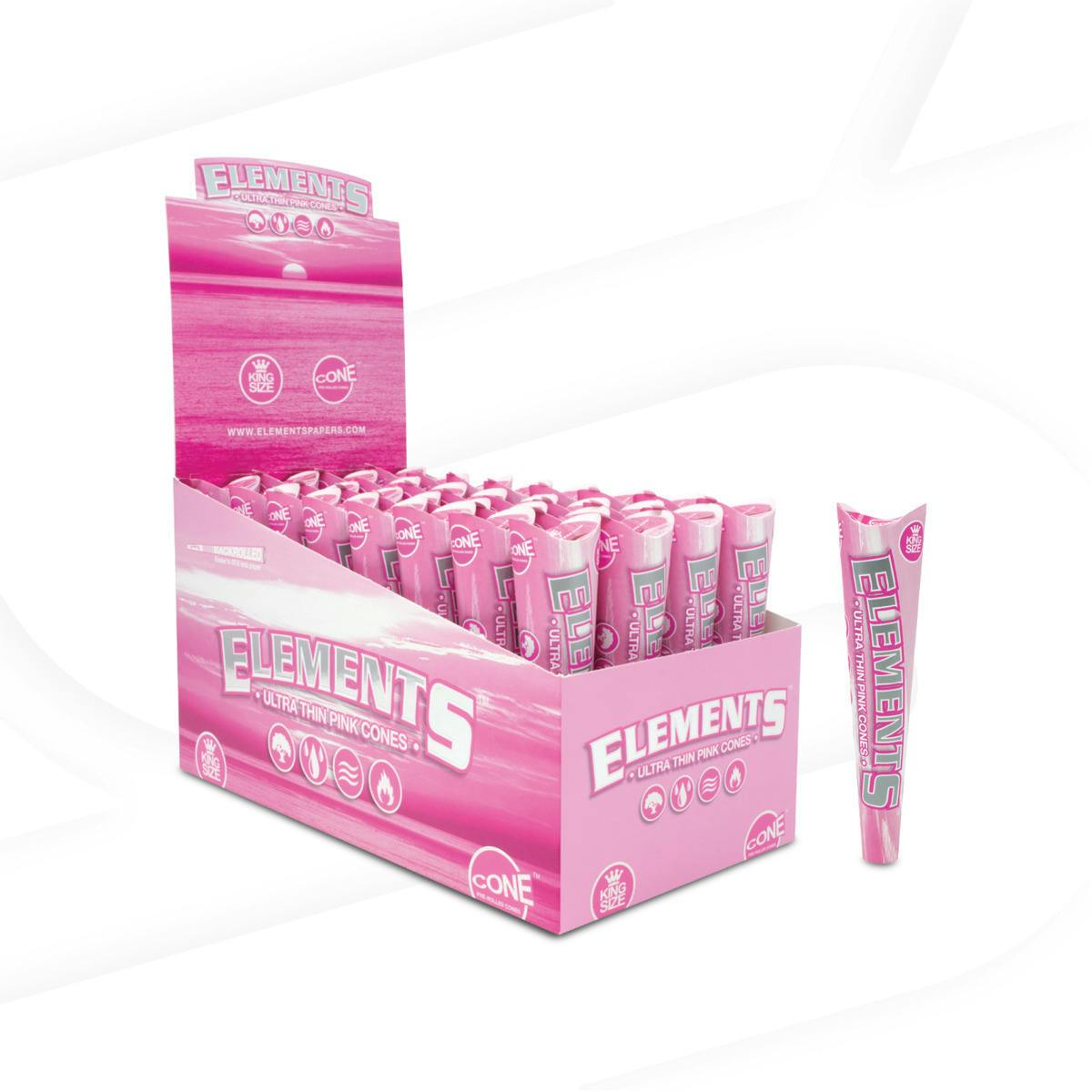 Elements - Pink Cones - King Size | Accessories at The Highest Care Dispensary