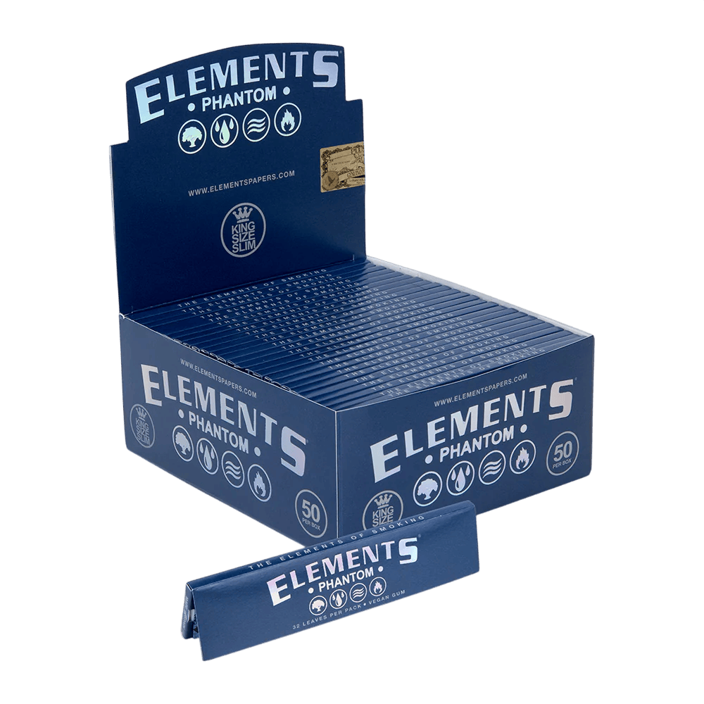 ELEMENTS King Size [SLIM - PHANTOM] Rolling Papers | Accessories at Bud City NJ