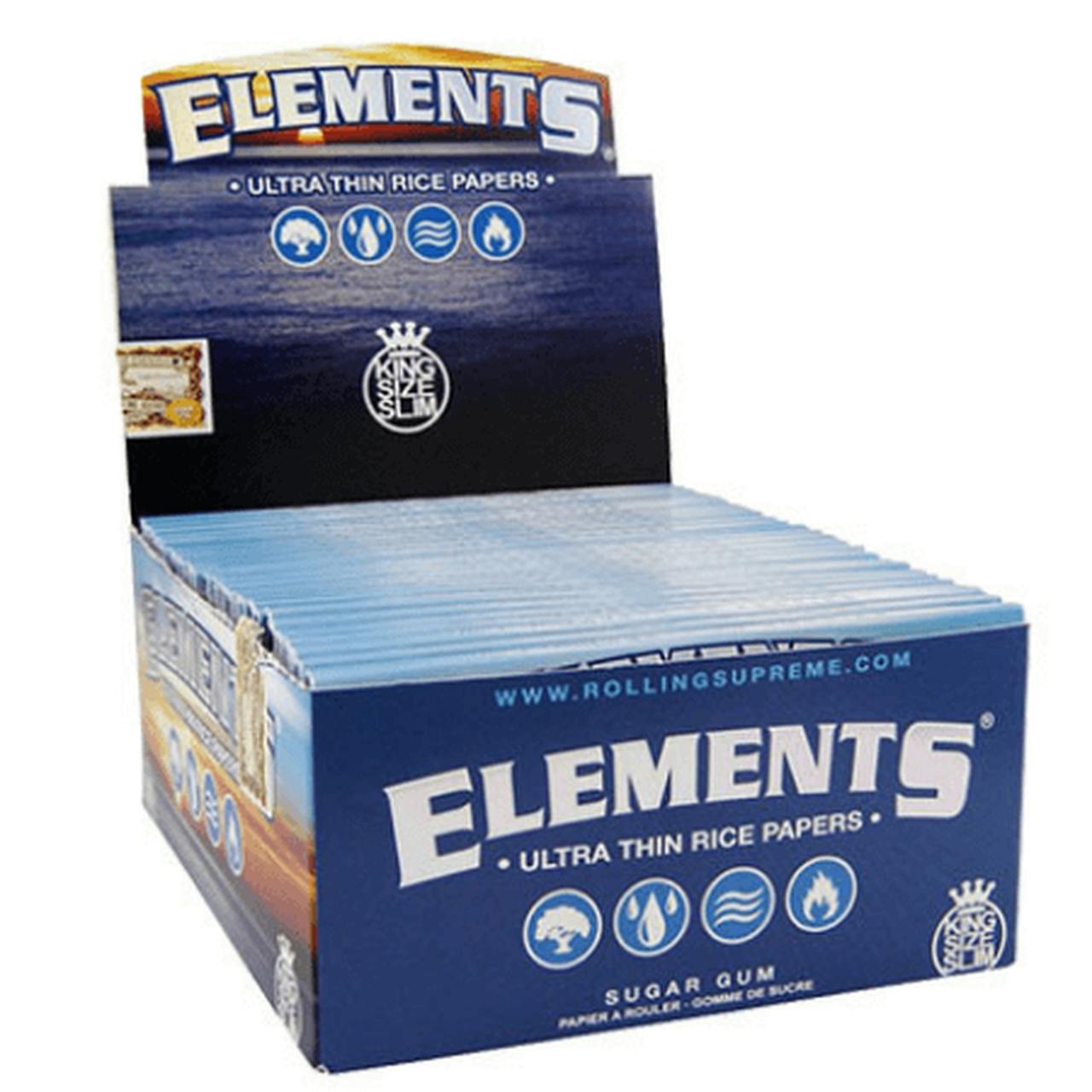 Elements Rice KS Slim Rolling Papers | Accessories