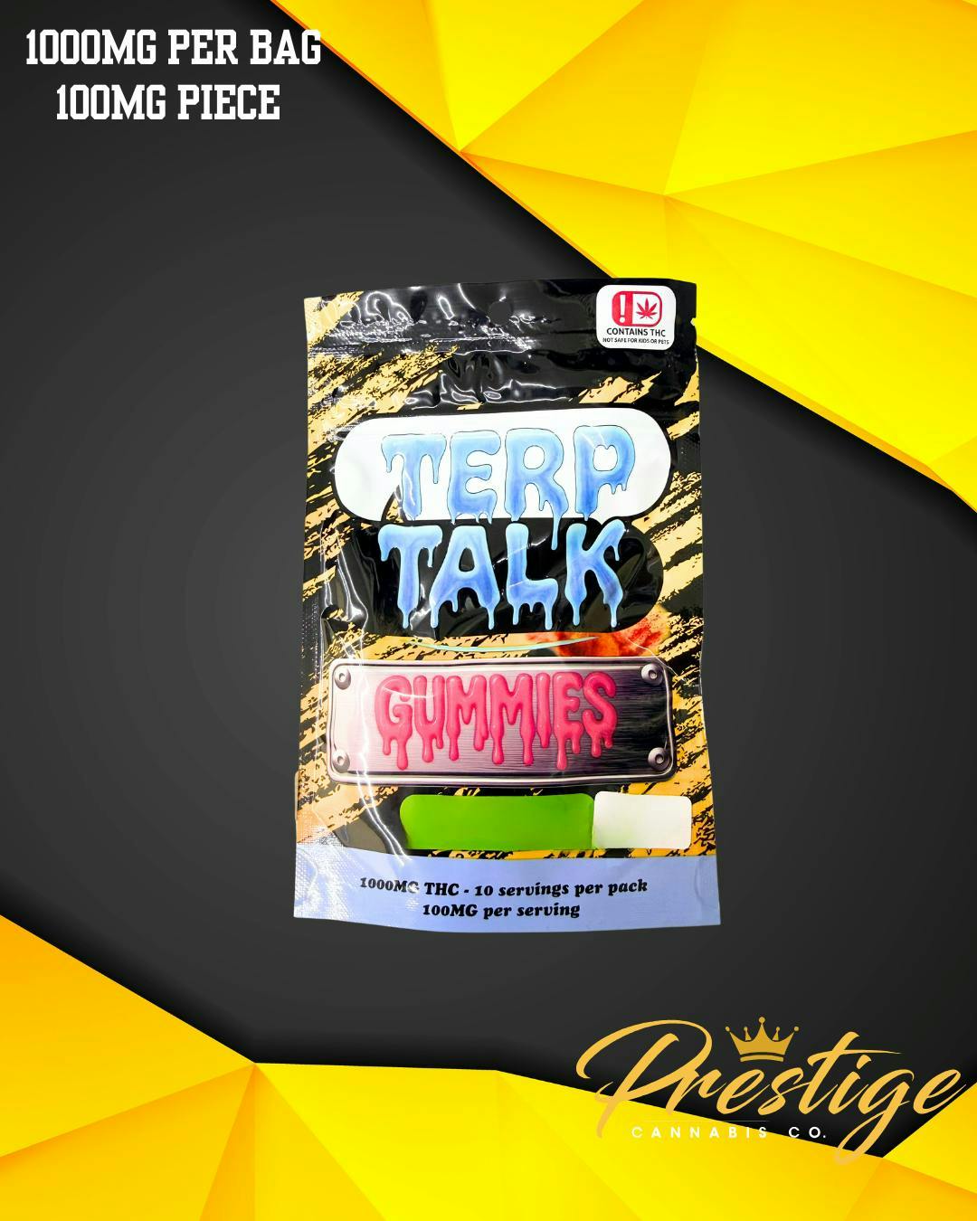 Terp Talk | Peach OG Gummies | 1000mg | 10ct | 100mg/ea