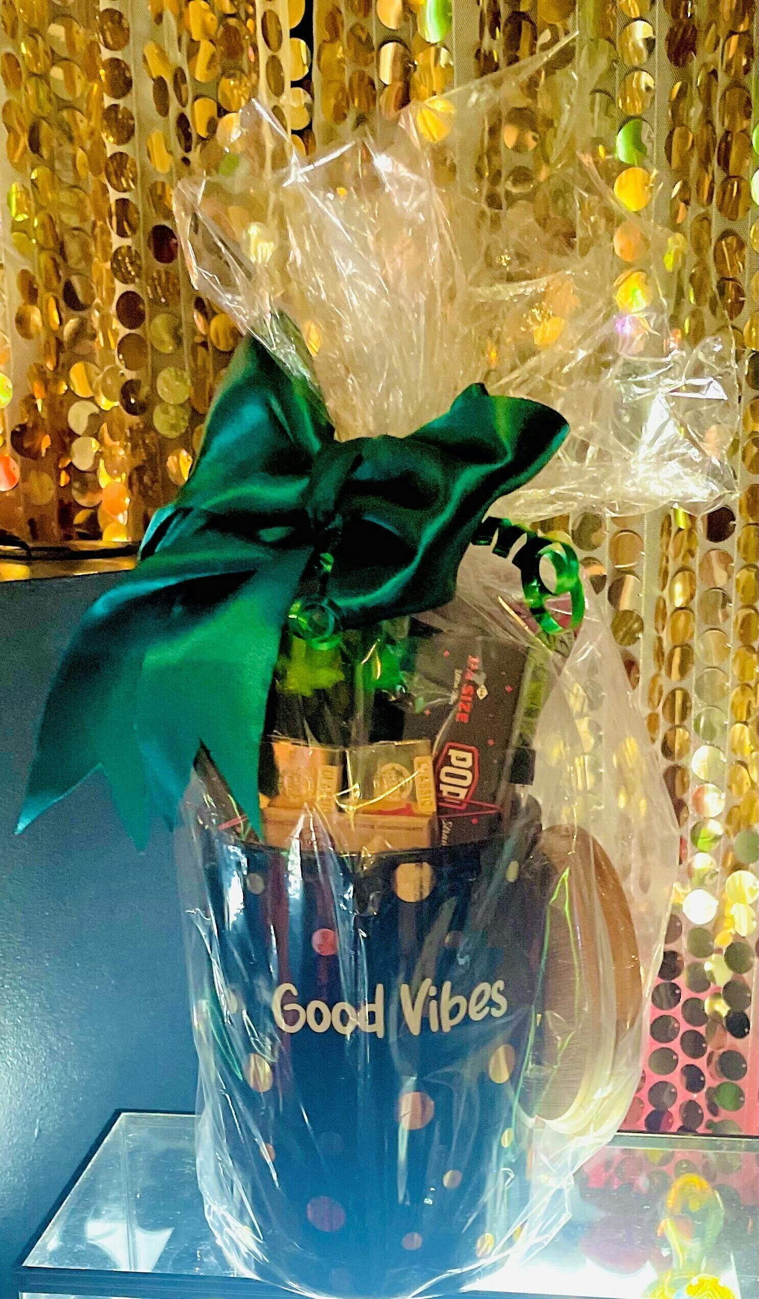 Good Vibes Stash Jar Bundle - Gold Bow | Storage