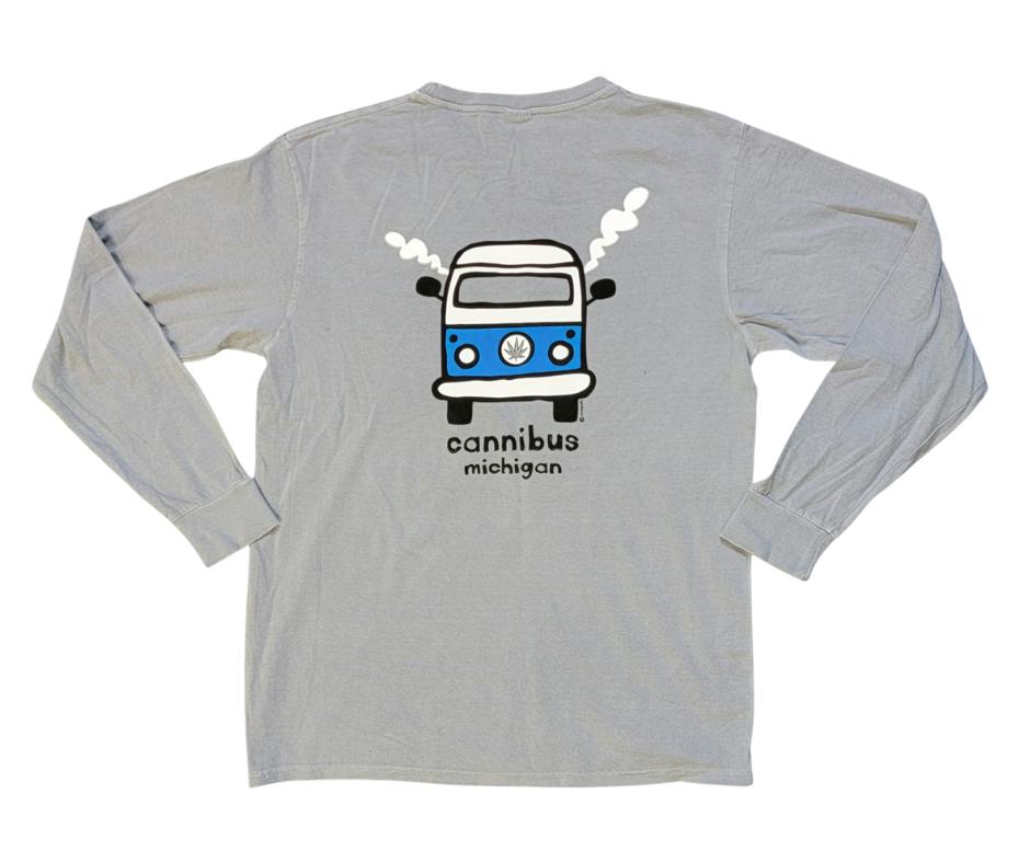 Grey Cannabus Long Sleeve Apparel