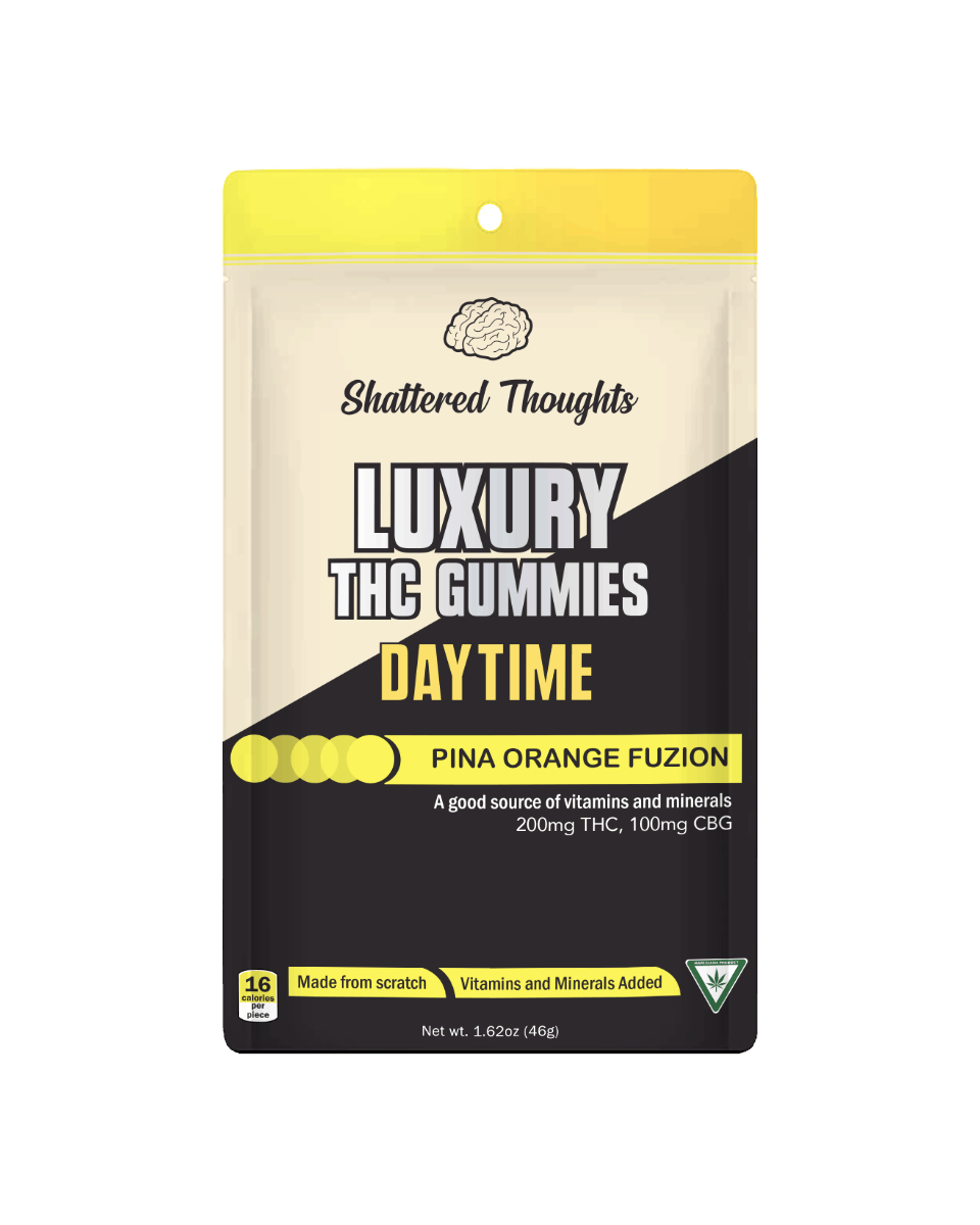 Pina Orange Fuzion Daytime Gummies | 2:1 THC:CBG | 200mg | 10ct | 20mg/ea by Shattered Thoughts