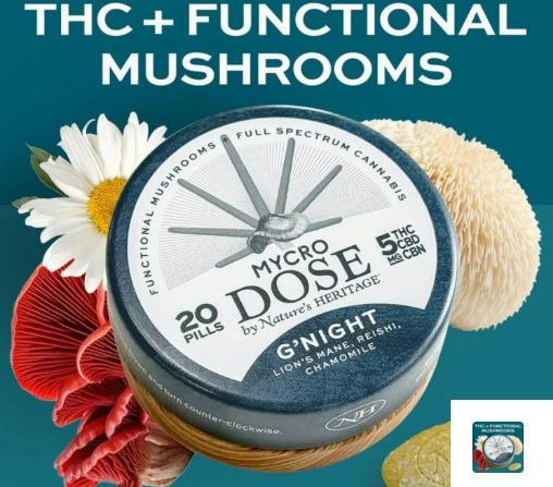 Mycrodose G'Night Full Spectrum 1:1:1 | 20pk | 5mg/ea by Nature's Heritage