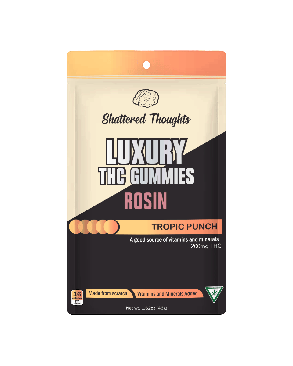 Shattered Thoughts | Tropic Punch Rosin Gummies | 200mg | 10ct | 20mg/ea by Shattered Thoughts
