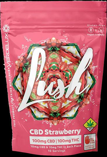 Lush Strawberry 1:1 Soft Jelly Chews | Gummies | 10pk | 10mg/ea