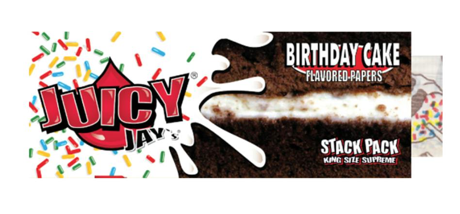 Juicy Jay's - Flavoured Papers + Tips - King Size - Birthday Cake | Accesso