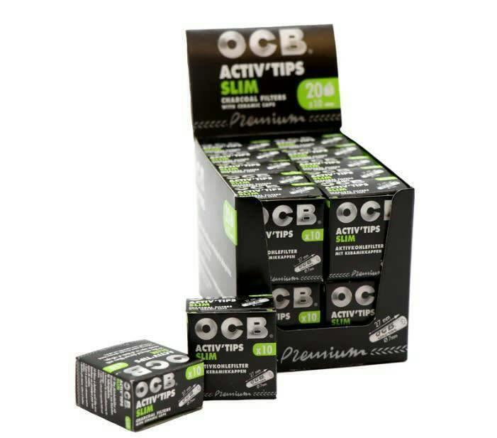 OCB - Active-Slim Charcoal Tips | Accessories