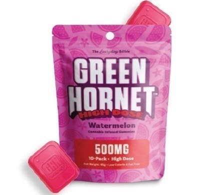 Watermelon Gummies | Gummies | 10pk | 50mg/ea by Green Hornet