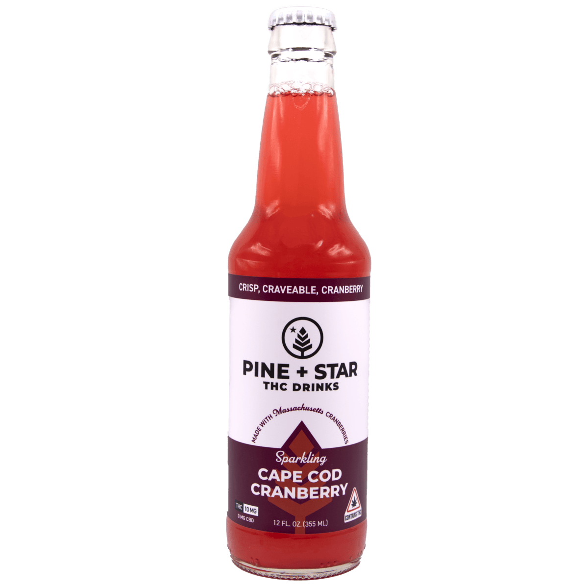 Cranberry | Carbonated | 10mg | 12fl oz at JAR Cannabis Co. Dispensary - Carrabassett (Sugarloaf)