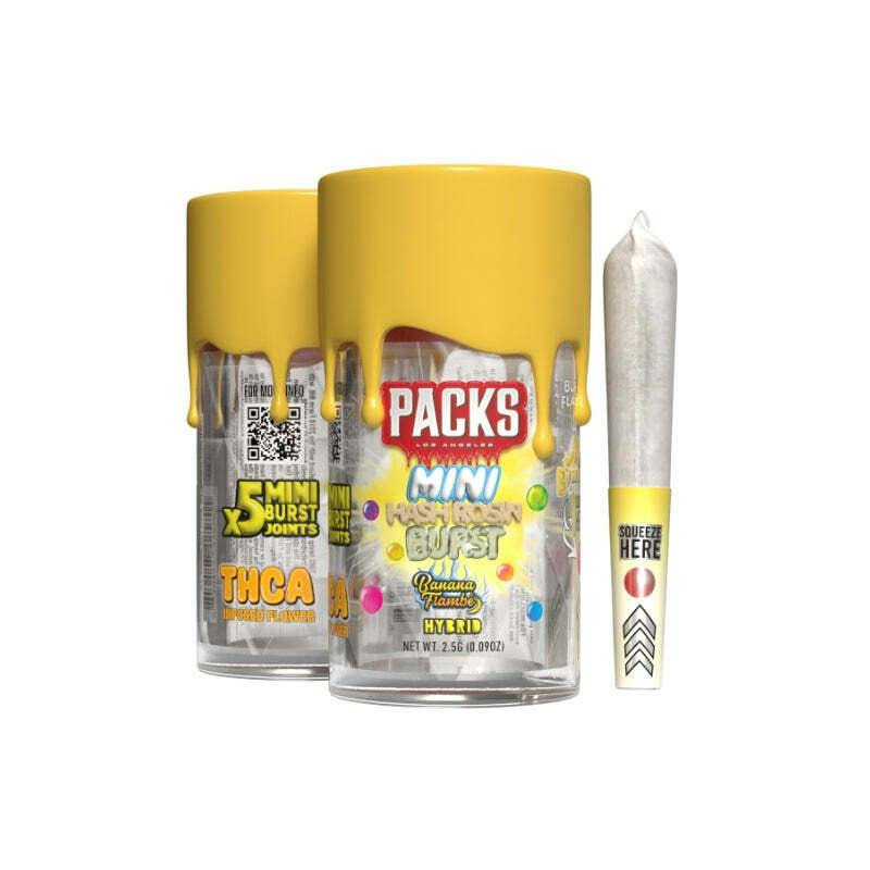 Banana Flambe | Live Rosin Infused Minis | 0.5g each | 5pk by PACKS LOS ANGELES