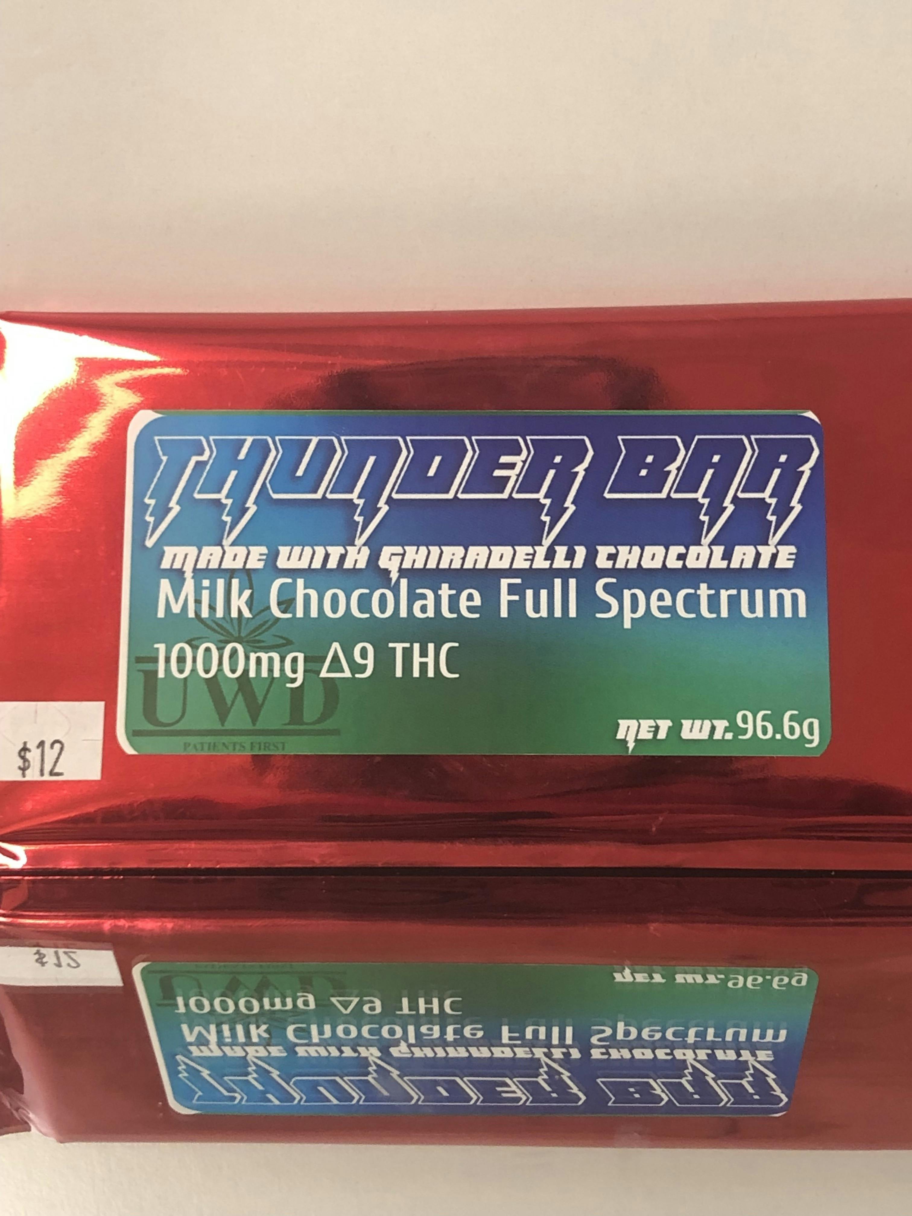 THC 1000mg Milk Chocolate Thunder Bar | Chocolates | 1000mg/ea by UWD