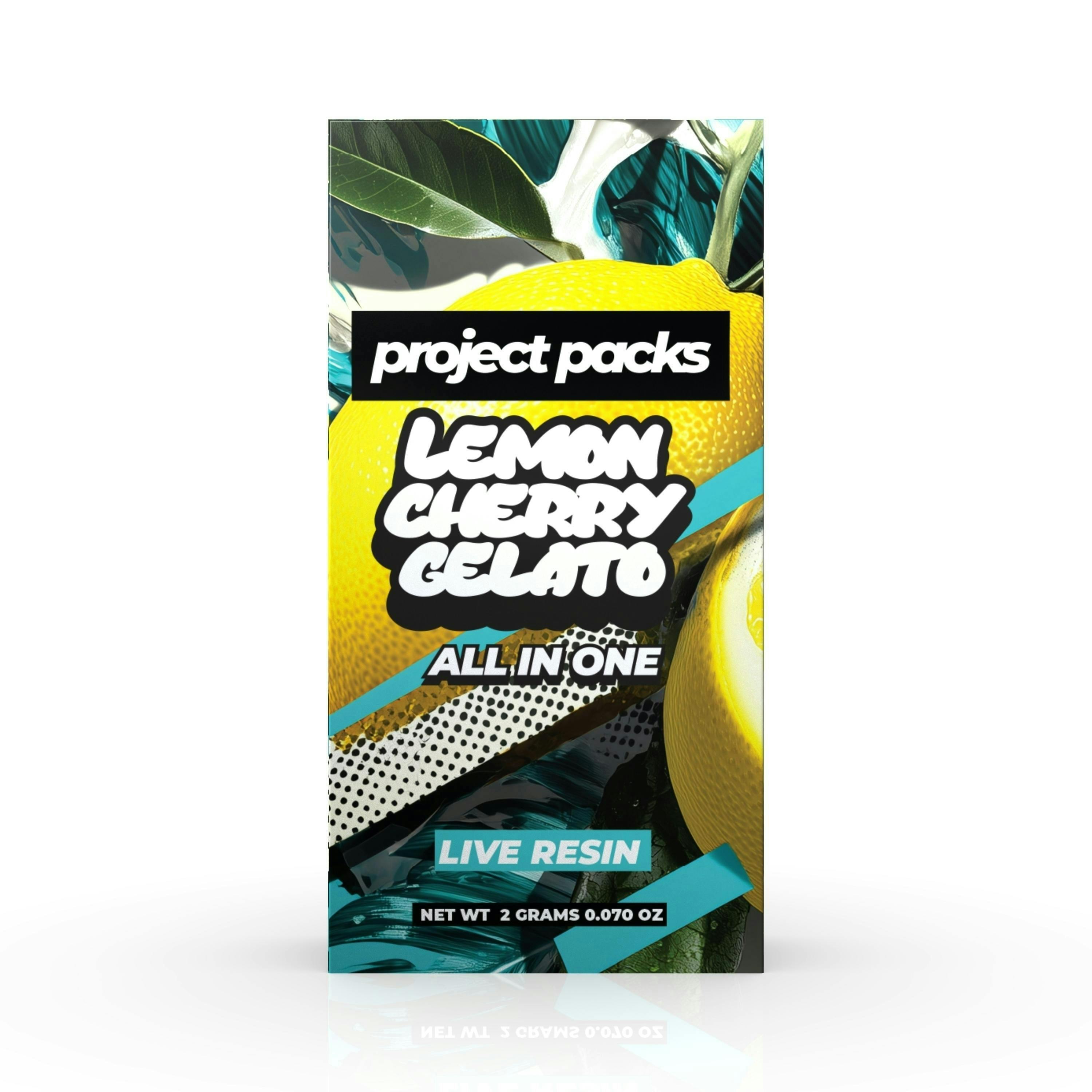 Lemon Cherry Gelato | Live Resin Disposable | 2g by Project Packs