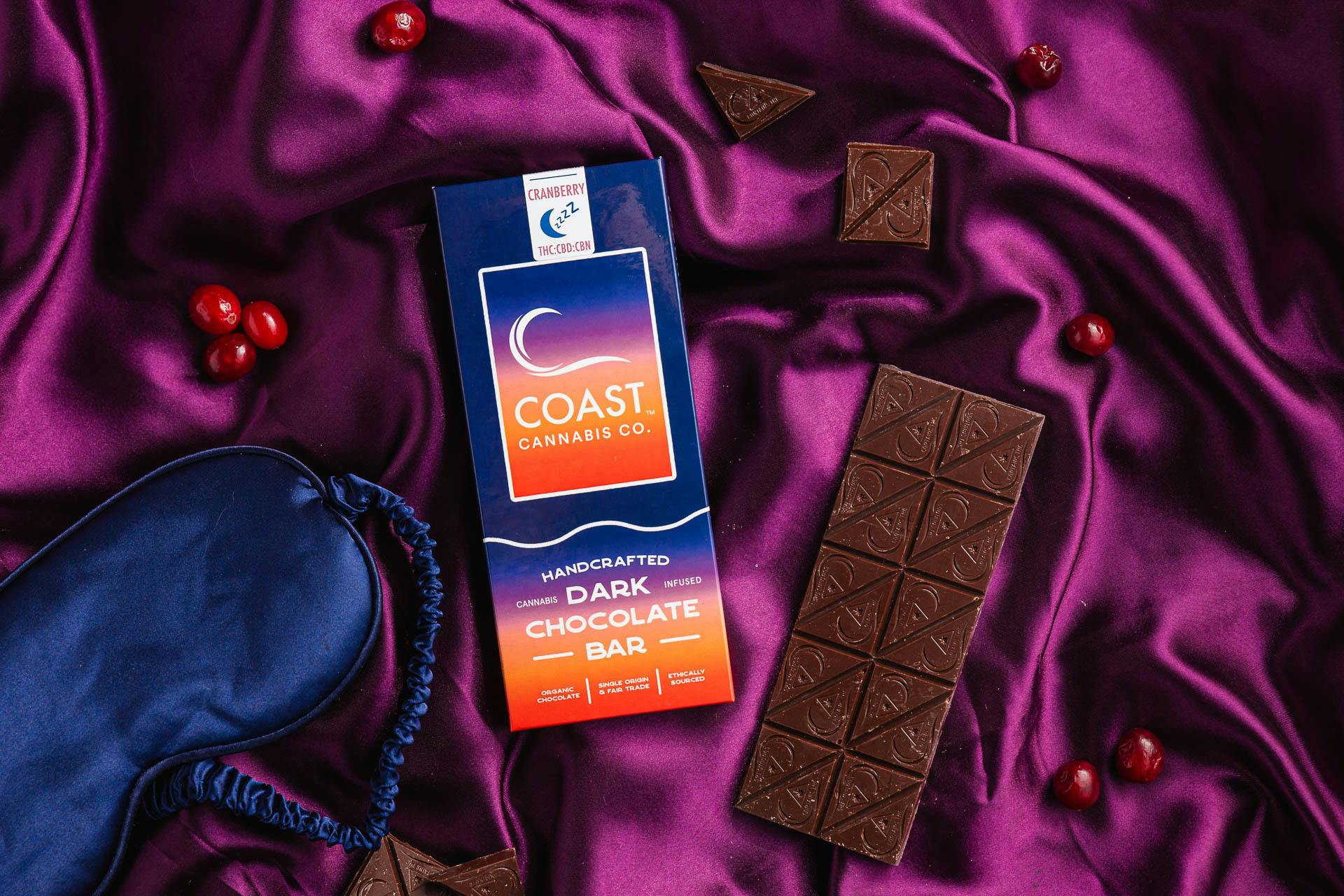 Coast | Dark Chocolate Cranberry 1:1:1 | 100mg THC 100mg CBD 100mg CBN | Ch