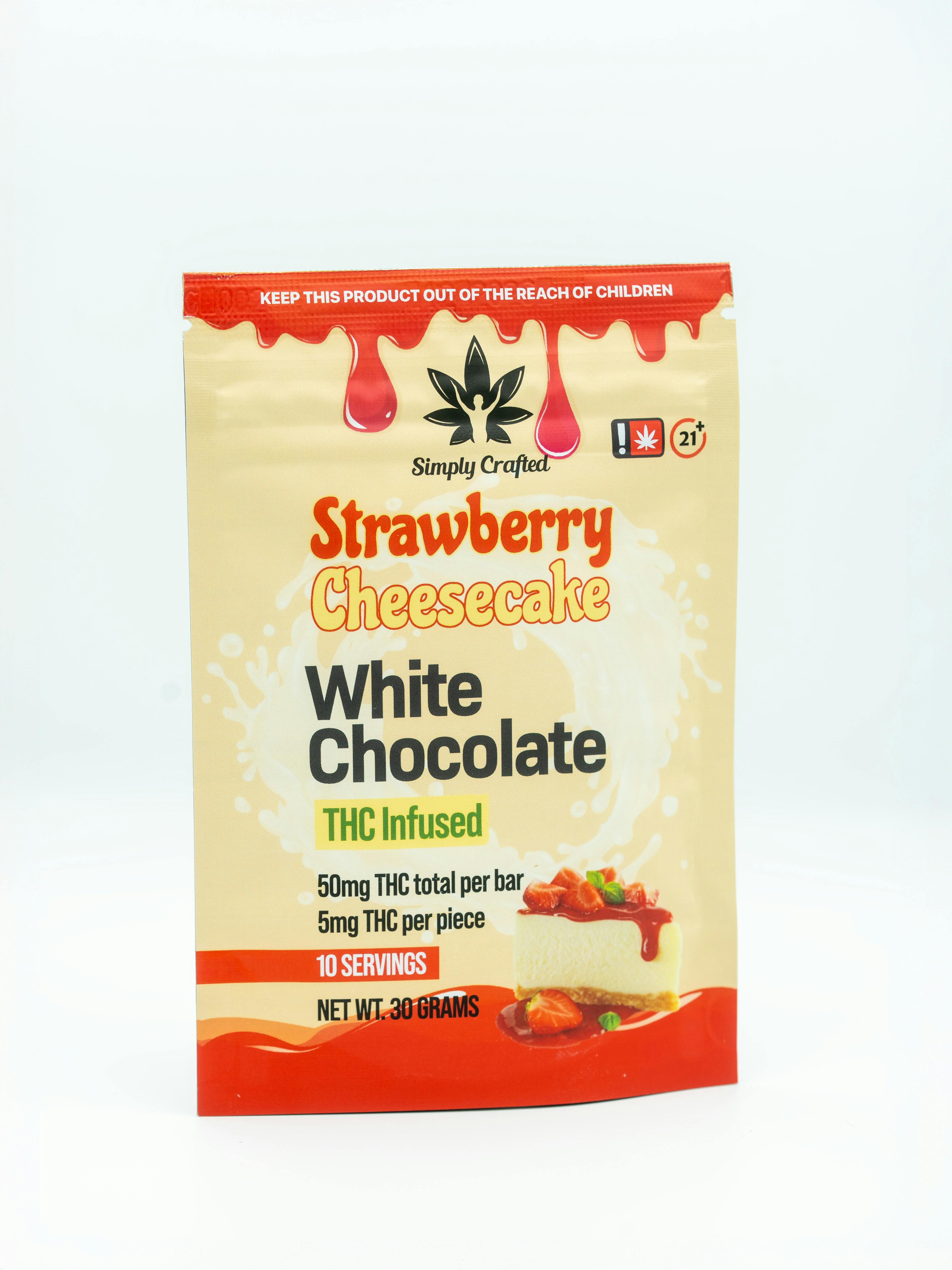Strawberry Cheesecake White Chocolate | Chocolates | 10pk | 5mg/ea
