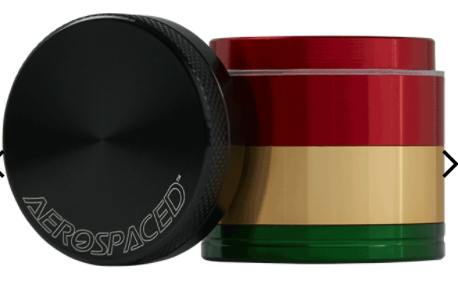 Aerospaced - 1.6" (40mm) 4 Piece Grinder - Rasta | Grinders