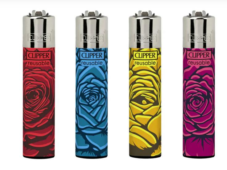 Clipper Refillable Lighters - Roses | Accessories