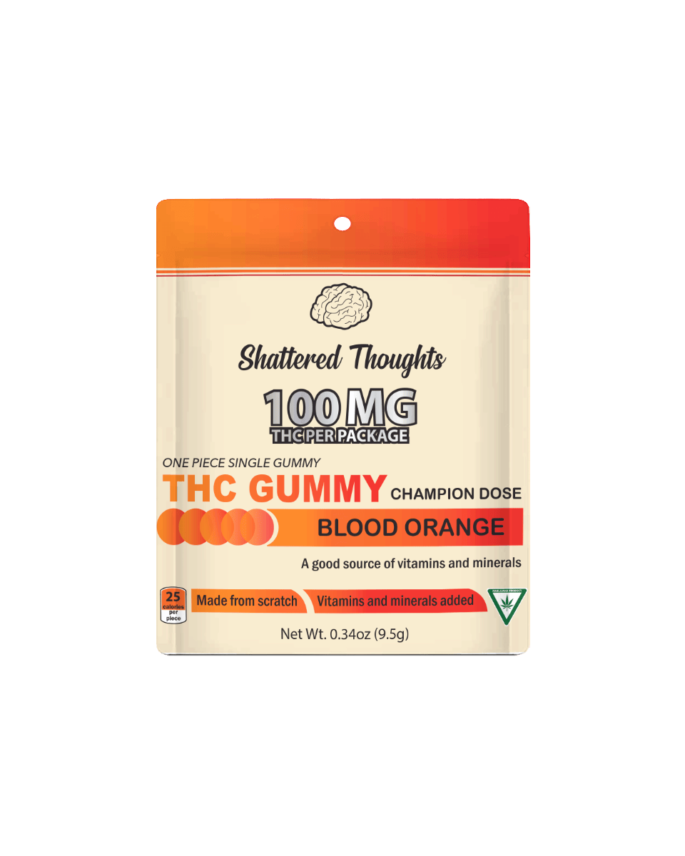 Shattered Thoughts | Blood Orange Single Gummy | 100mg